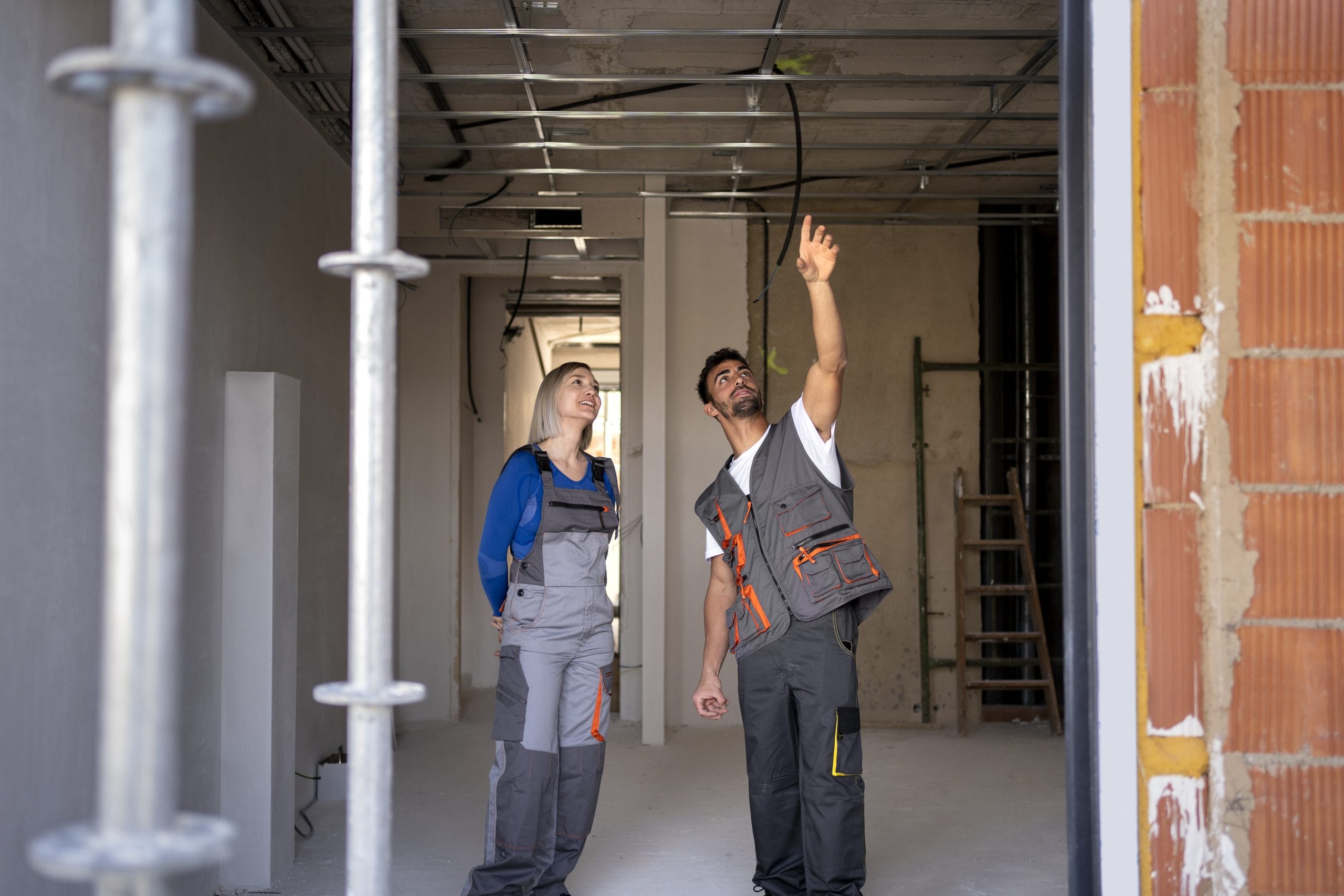 Interior construction crew
